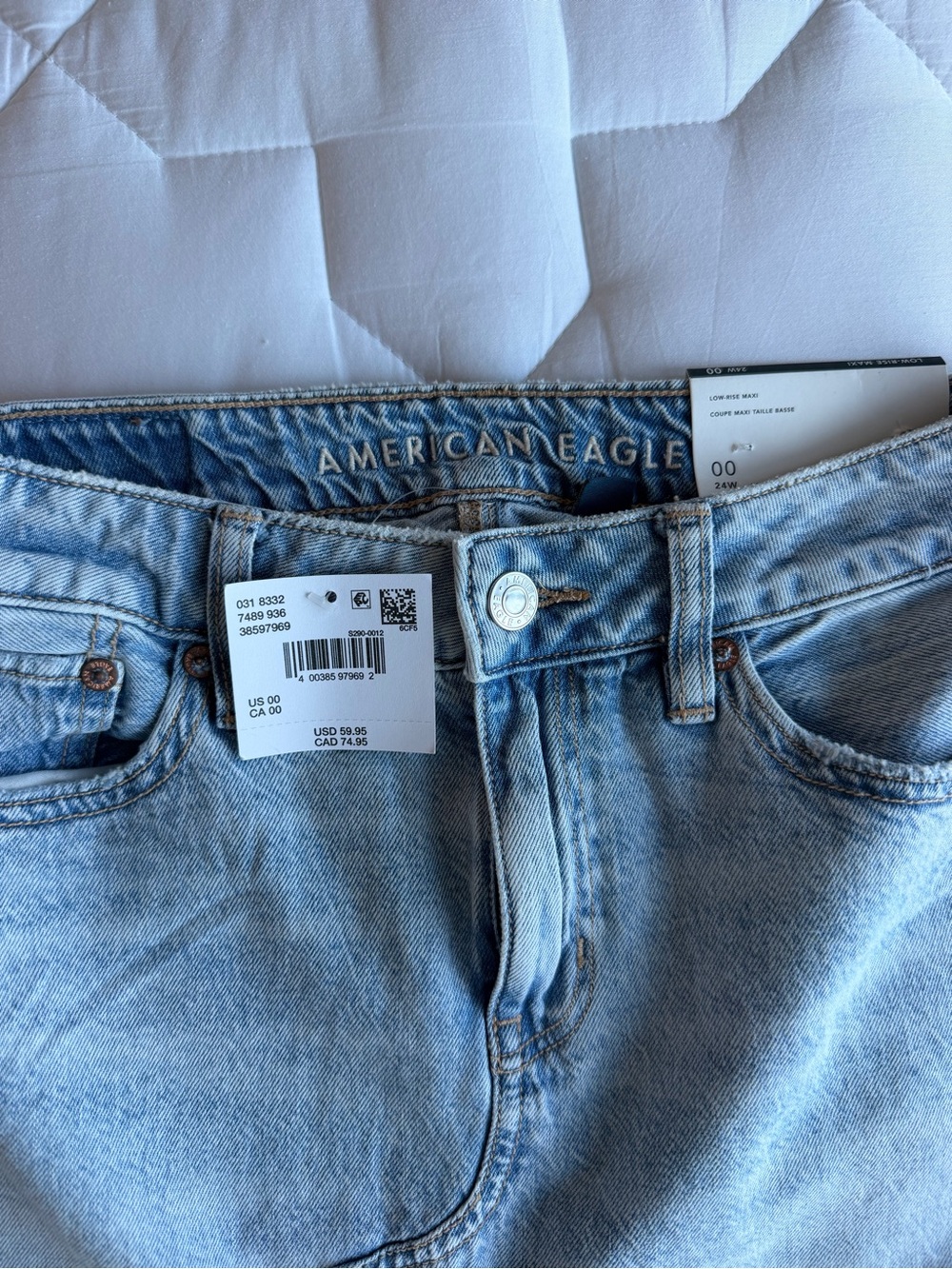 American Eagle Outfitters Light Blue Denim Maxi Skirt